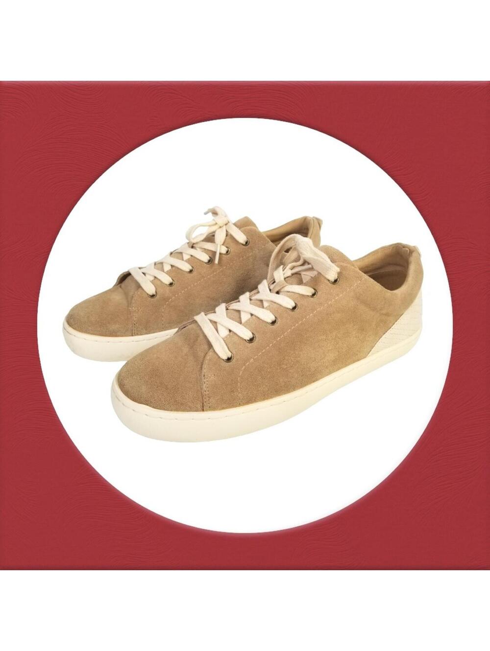 White Raven Sneakers Lace Up Beige Shoes Women's Size 10